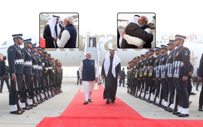 یواےای صدر کی بھارت آمد پر وزیراعظم مودی نے تحائف سے کیا استقبال